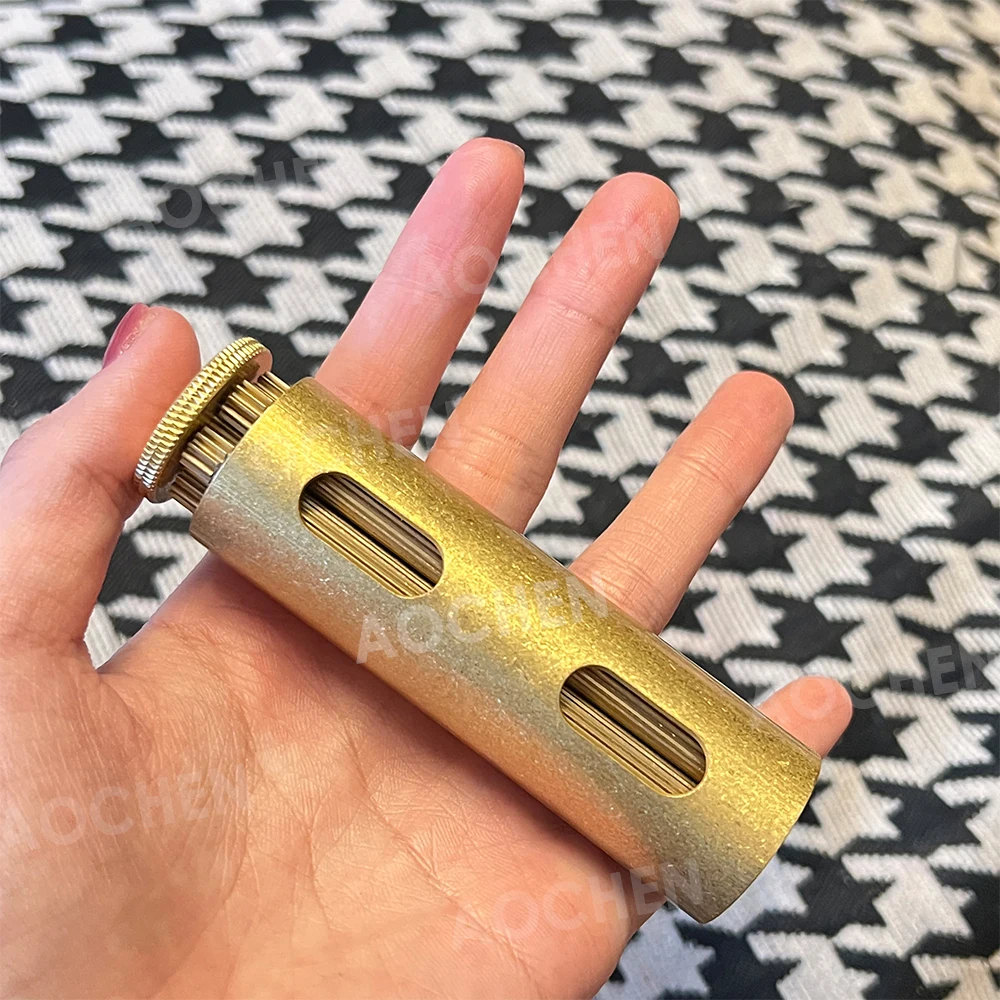 Изготовленный на заказ логотип латунный ручной производитель дыма Роскошная сигарета 70 мм травяная табачная каталка