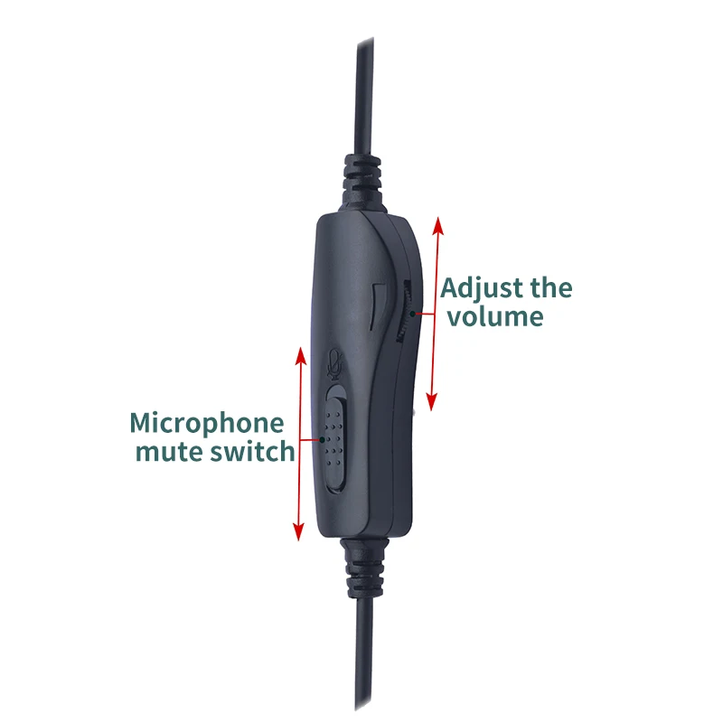 Dh75 single microphone call center 3.5mm single plug in mobile phone single port computer, adjust volume mute