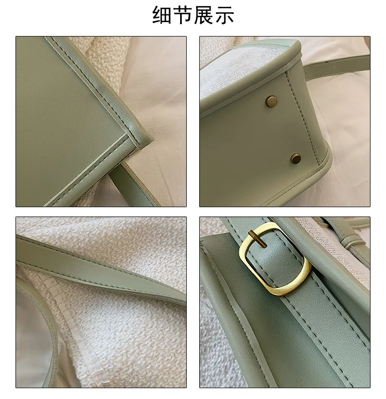 Fashion Design High Quality Custom Logo Color Eco Friendly Shopper Canvas Bags with Leather Handle