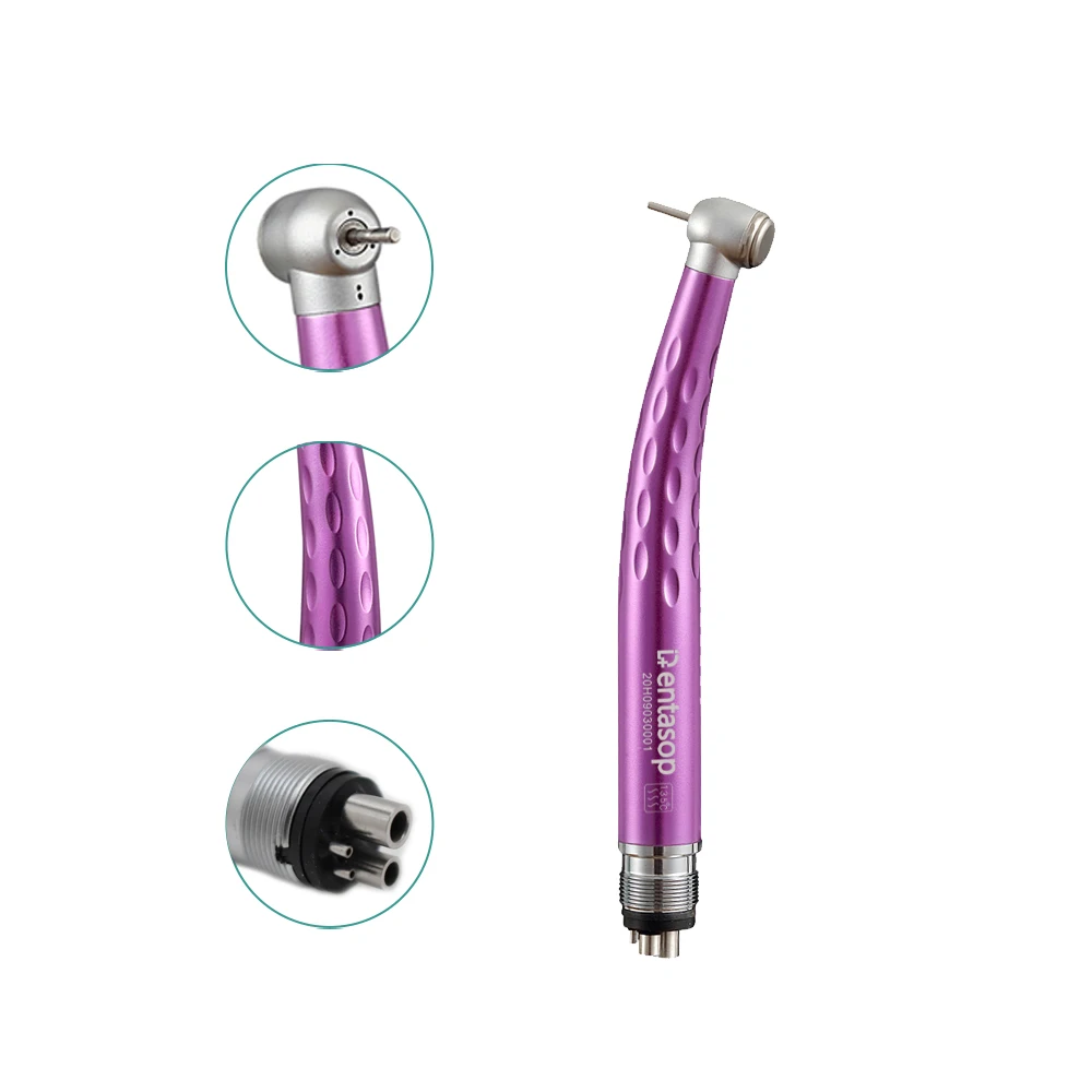 Clinic equipment dental high-speed mobile phone stainless steel button single-point spray mobile phone purple 2/4 hole