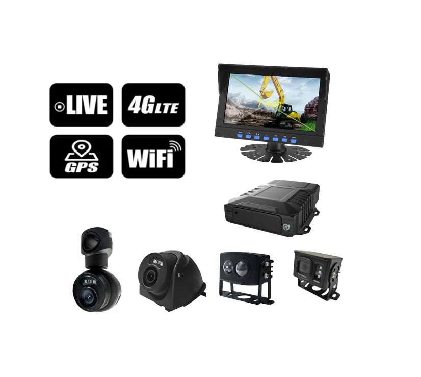 4 8-канальный 1080P HDD MDVR комплект 4G GPS WIFI Live Video CMSV6 Автомобиль Blackbox HD Мобильный DVR резервная камера CCTV Автобус