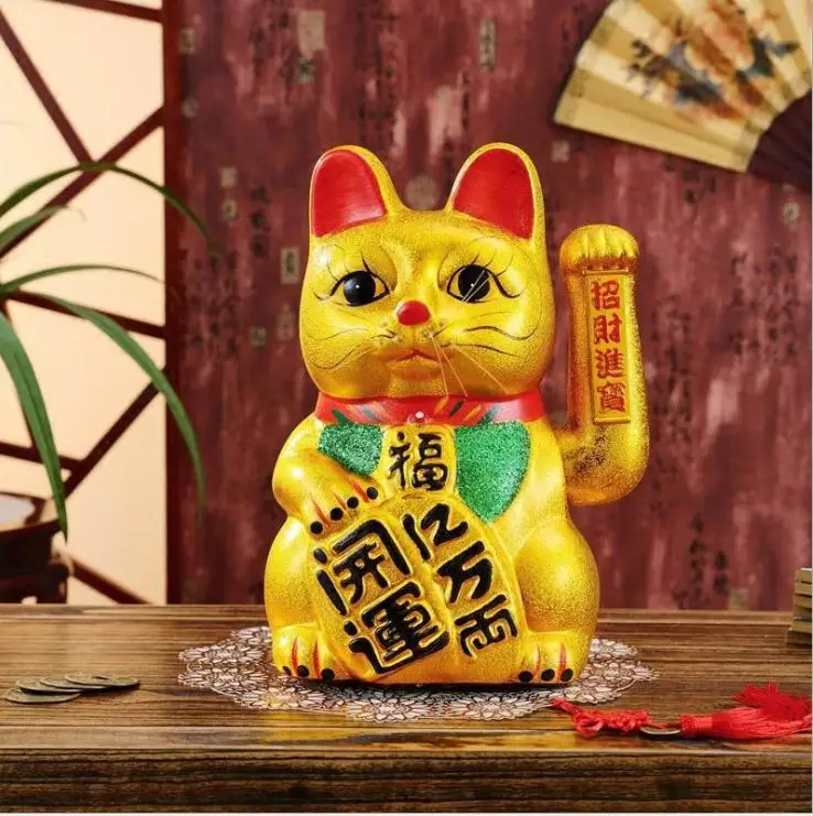 Factory Price Japanese Traditional Ceramic Figurine Beckoning Ceramic Maneki Neko Lucky Cat 8 25 Inches