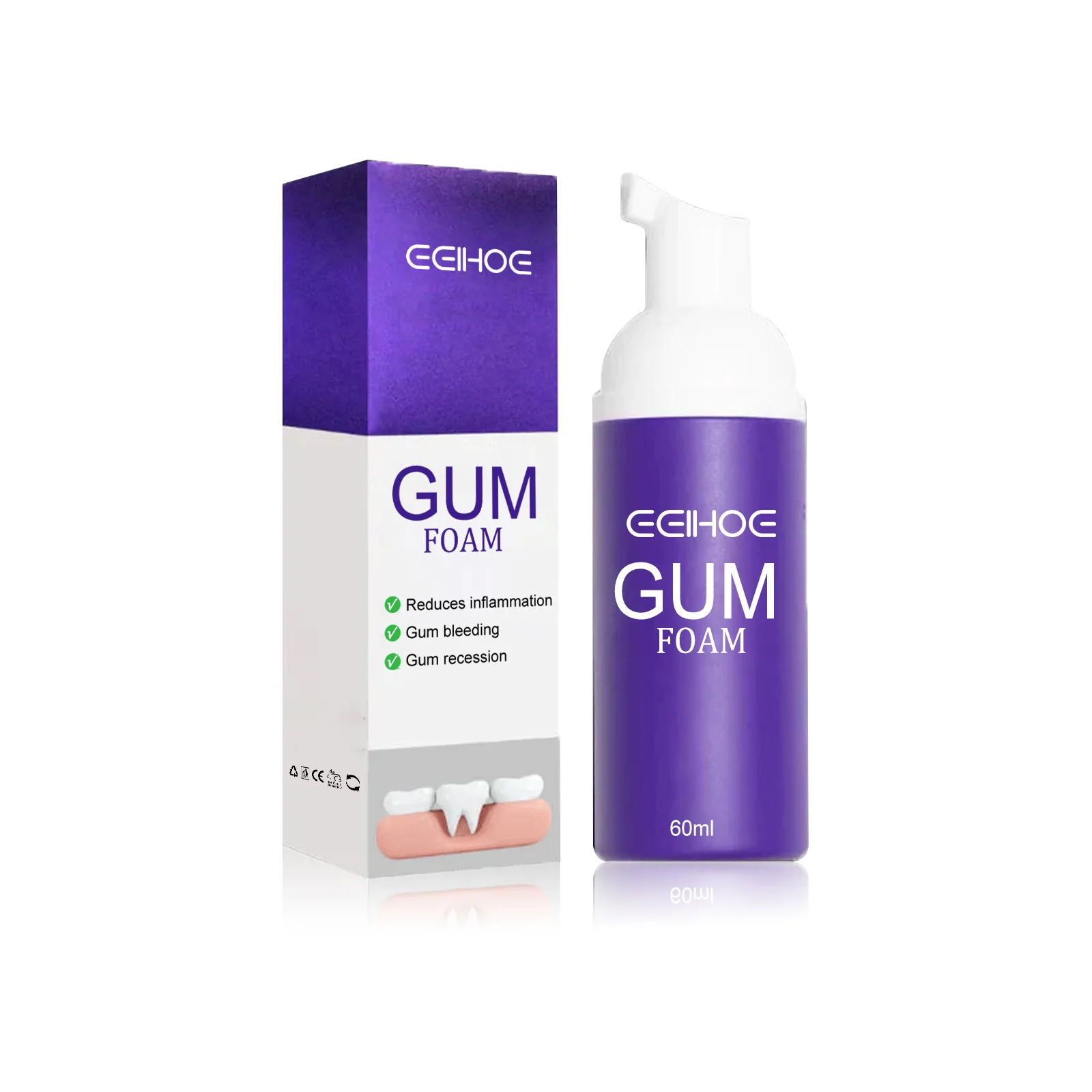 Custom Logo Bubble Mousse Cares For Gums Deep Cleaning Tooth Dirt To Protect Teeth Mousse Toothpaste