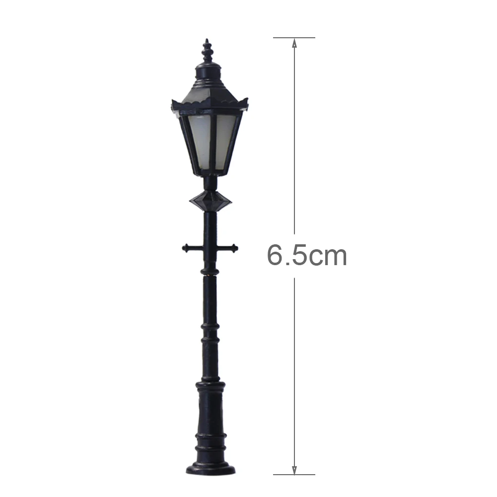 LNH06x Model Railway Train Layout 1:87 HO Scale 6.5cm 12V Led Model Lamppost Lamps Street Lights