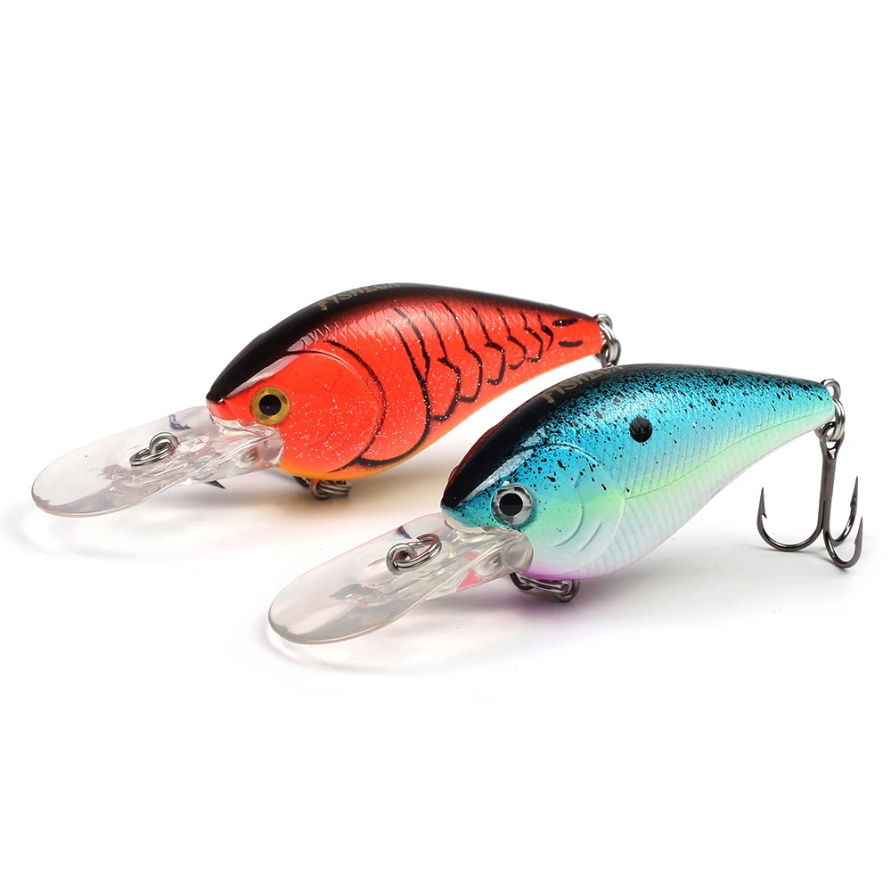 KEWOTE Crankbait Wobbler 60mm 12g Depth 2.0m Floating Crank Lure Bait for Bass Fishing with Long Lip Bill