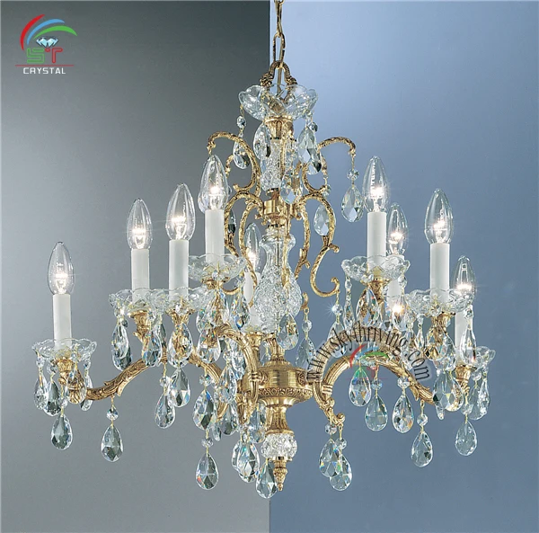 Antique sconce Luxury transparent K9 Crystal Candle Chandelier crystal drop pendant