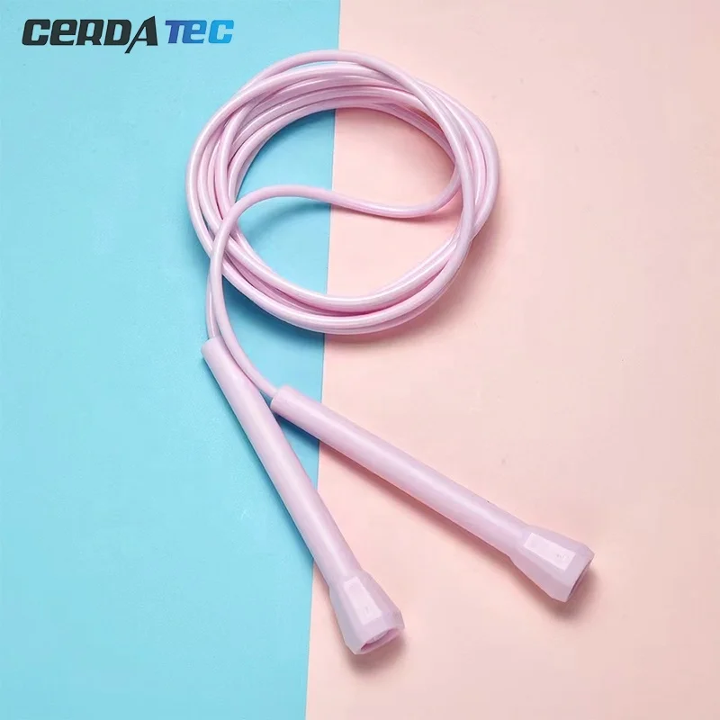 Pink Green Blue Black Children Eco Plastic Handle  Adjustable Length Adult Speed Colorful  Non-Slip PVC Skipping Jump Ropes