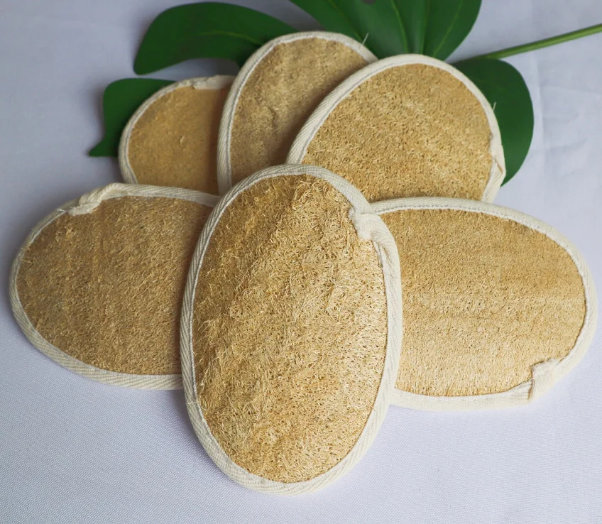 Exfoliating Loofah Sponge Pad 100% Natural Luffa Loofa Sponges Scrubber Brush Body  Bath Spa Shower