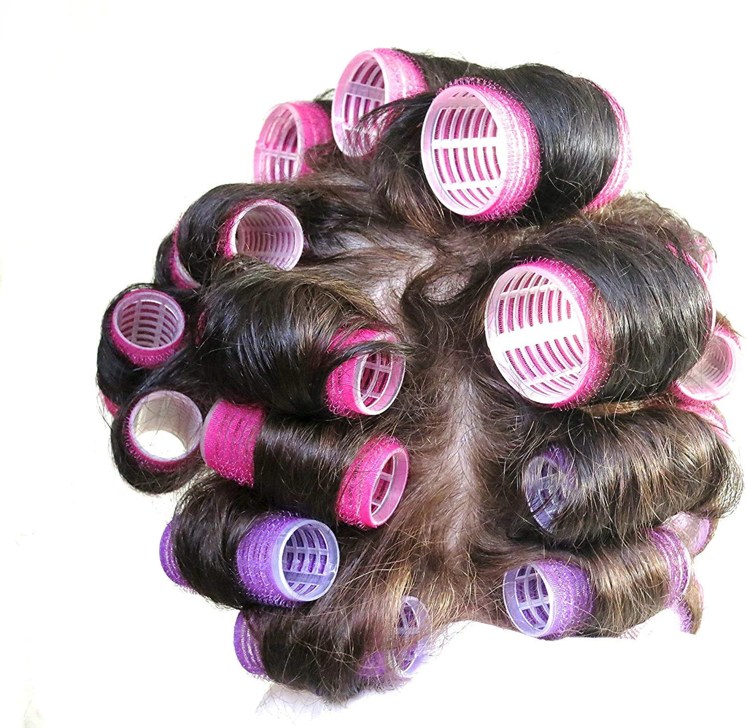 2022 custom packing Salon Equipments Heated Mesh Hair Rollers Plastic DIY Hair Curlers With Clips Pin Hair Roller hot wholesale