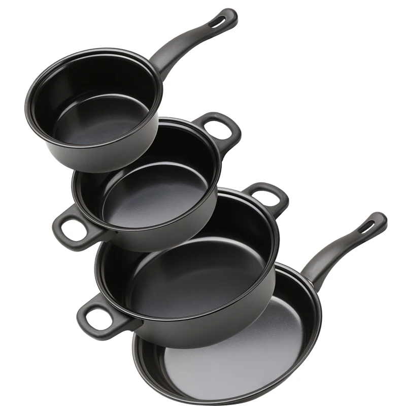 Hot selling Black cast iron cheap 13pcs kitchen pot set non stick cookware set