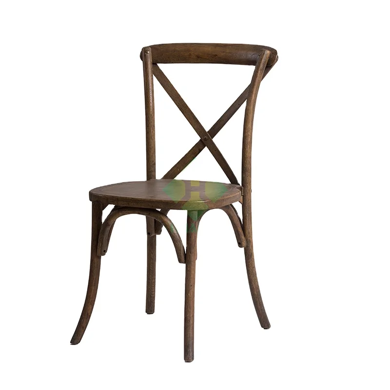 Morden Outdoor party rental Wood Dining Cross Back Chair