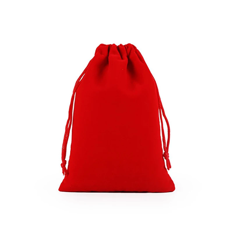 OEM Custom High Quality Custom Logo Printed Pink Drawstring Cosmetic Jewelry Gift Bag Velvet Pouch