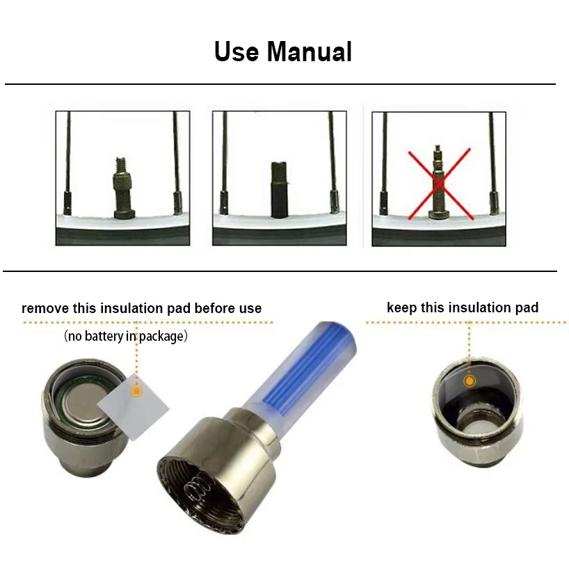 bike light with no battery mountain road bike bicycle lights LEDS Tyre Tire Valve Caps Wheel spokes LED Light