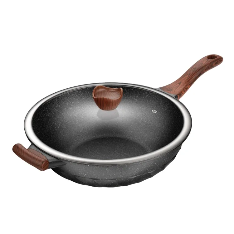 Алюминиевая сковорода с каменным покрытием для жарки под давлением