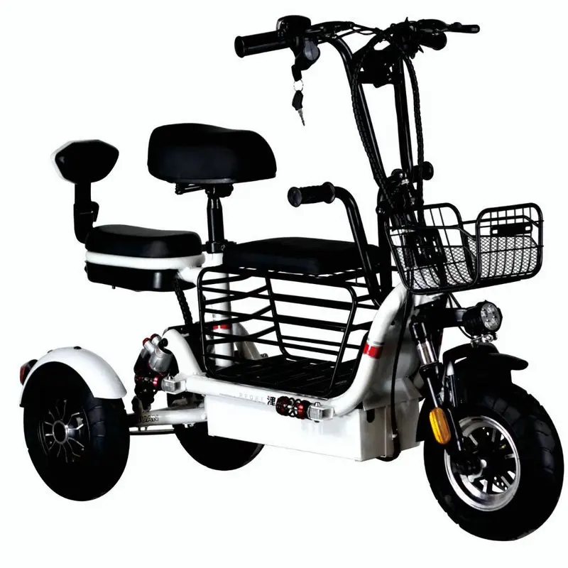 Mini electric tricycle for baby pickup for men and women scooters folding double three-seater lithium tram