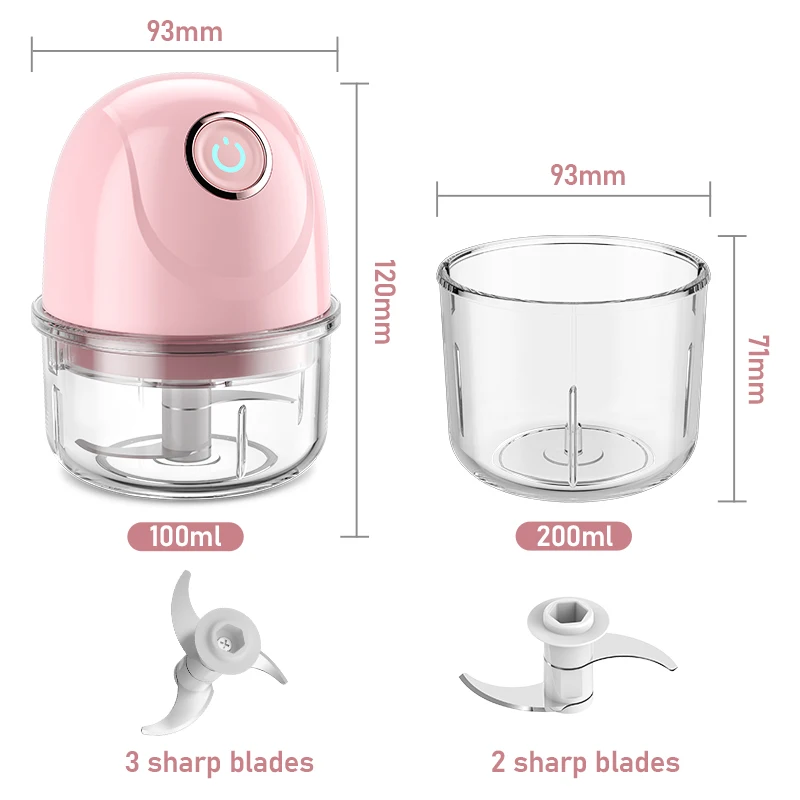 
 Ручной Кухонный блендер, маленький электронный мини-блендер для мяса, овощей  