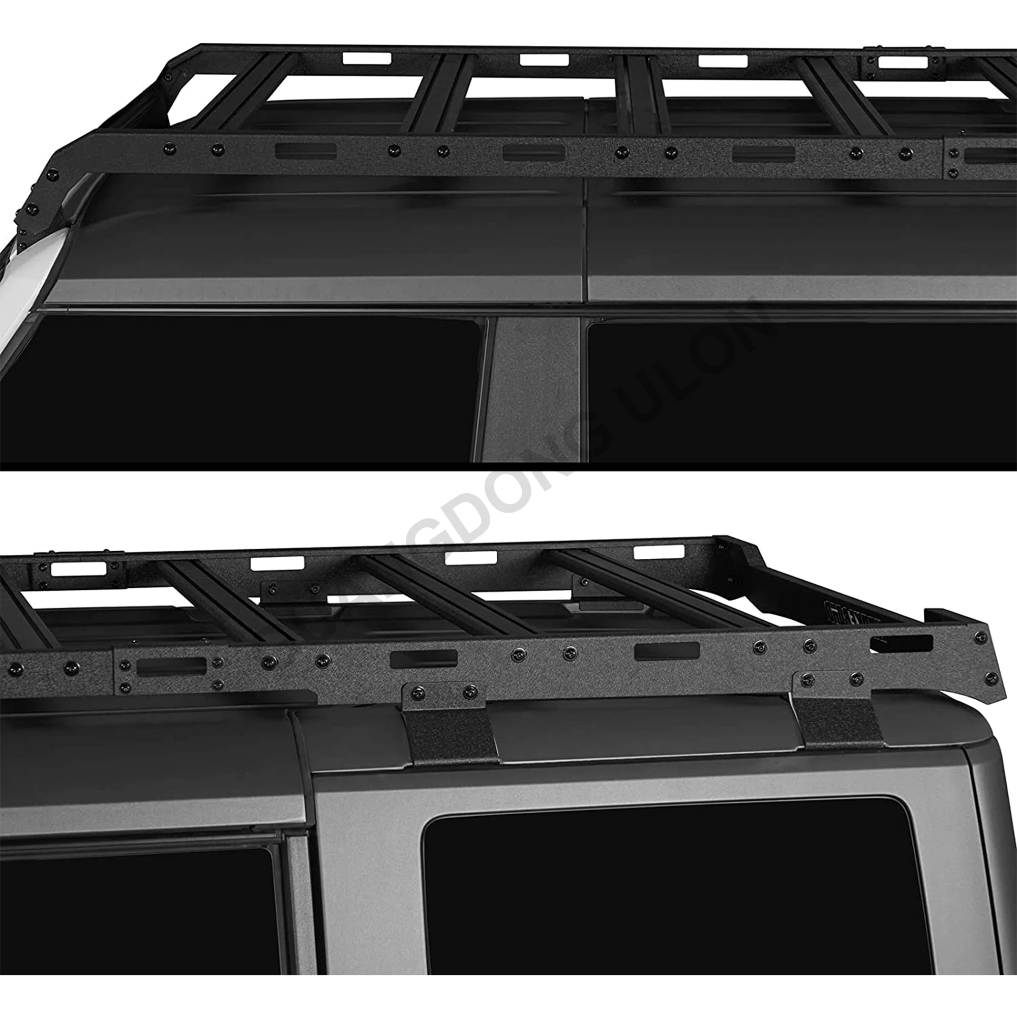 ULON Bronco Roof Rack Full Length Cargo Basket Cross bar for Ford Bronco 4 Door Hardtop 2021 2022 2023