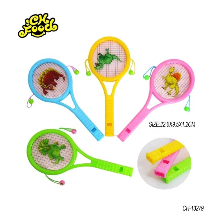 Wholesale Plastic Racket Shape Hand Shaking Drum Rattle Toys