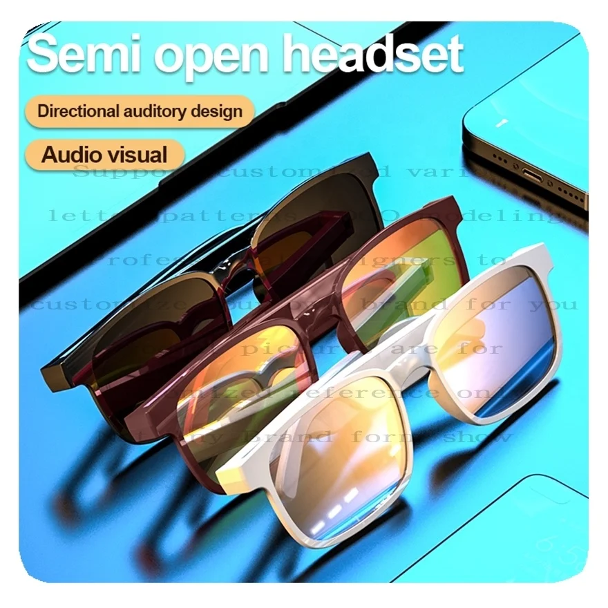 NEW Wireless Speaker Headset Headphone Music Glasses Audio Blue Tooth Smart Sunglasses Custom Logo Digital Glass PC Ac Unisex