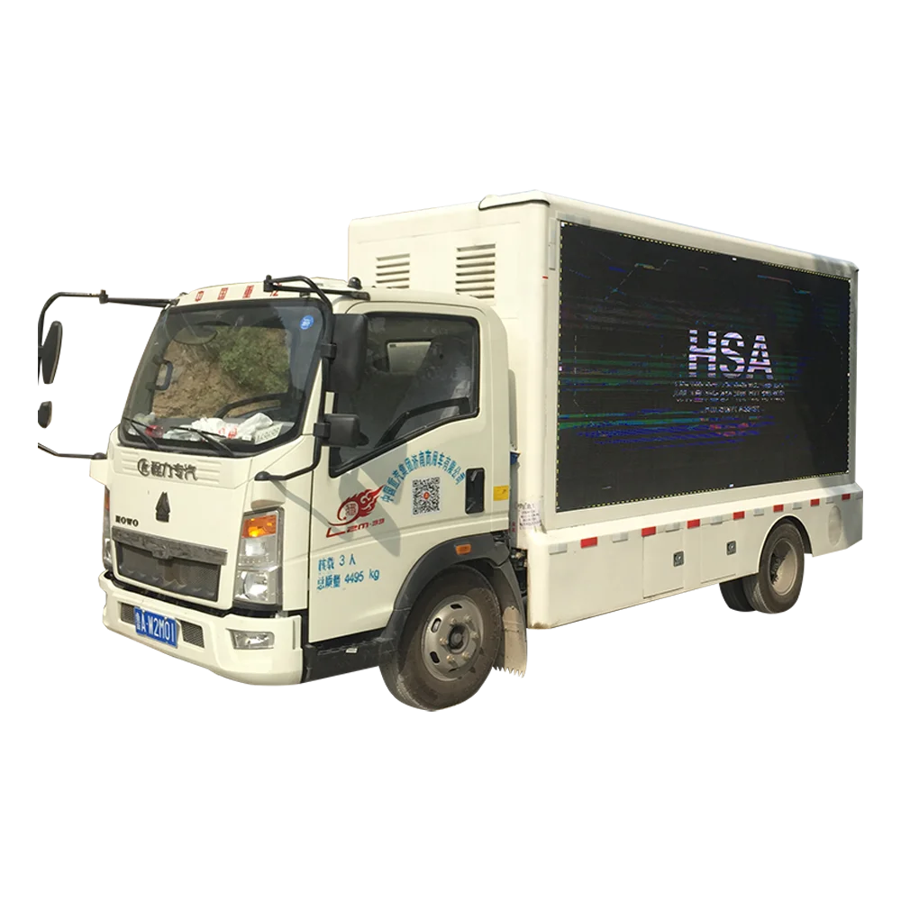 CHEAP SINOTRUK HOWO 4X2 VAN LIGHT STAGE TRUCK AD TRUCK