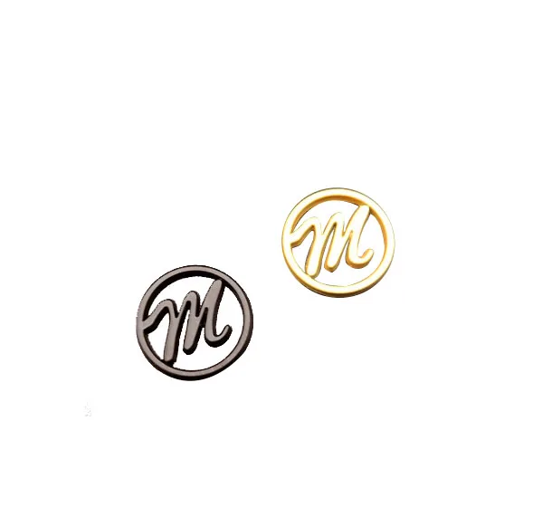 Zinc Alloy Brand Tags Custom Metal Letters Logo Emblem Handbag Hardware Metal Logo Plates For Bags