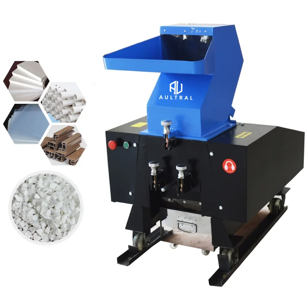 Single Shaft  Plastic Bottle Shredder Crushing Machine  Waste PP PE PVC Pipe Film Plastic Crusher