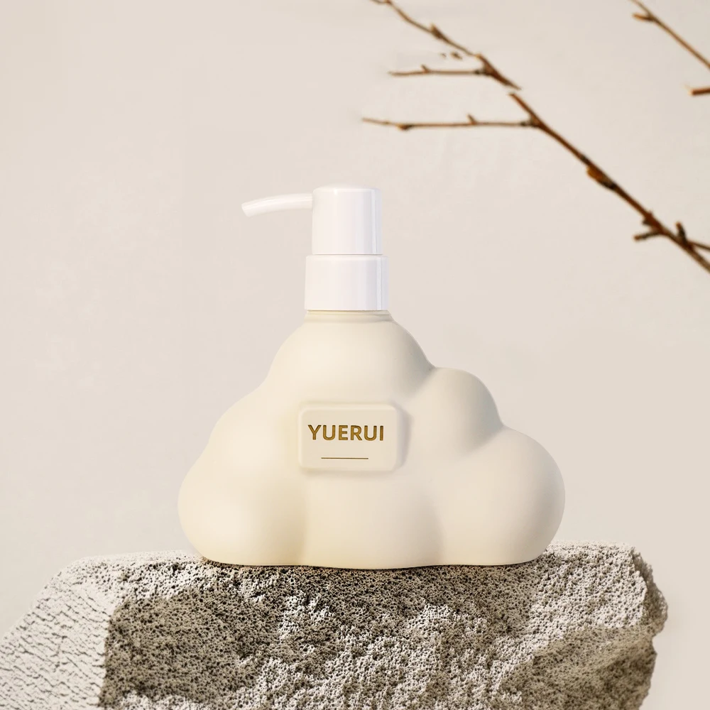 350ml Sub-surface cloud shape sponge bubble hand soap baby shower gel milk hydraulic pump plastic bottle