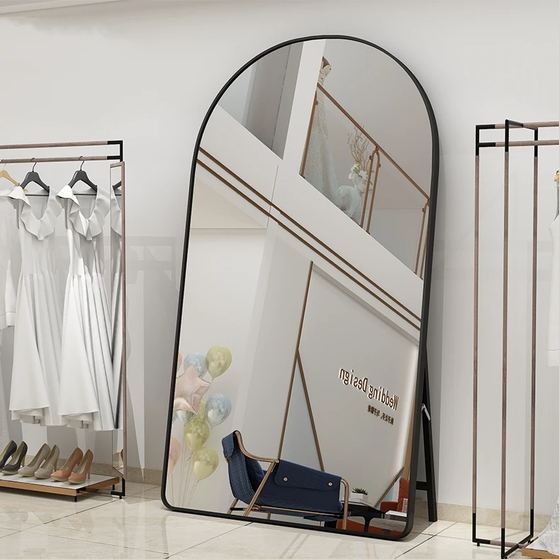 Free standing home decor bedroom living room gold black  full length mirror Large Tall standing wall mirror Tall floor mirror