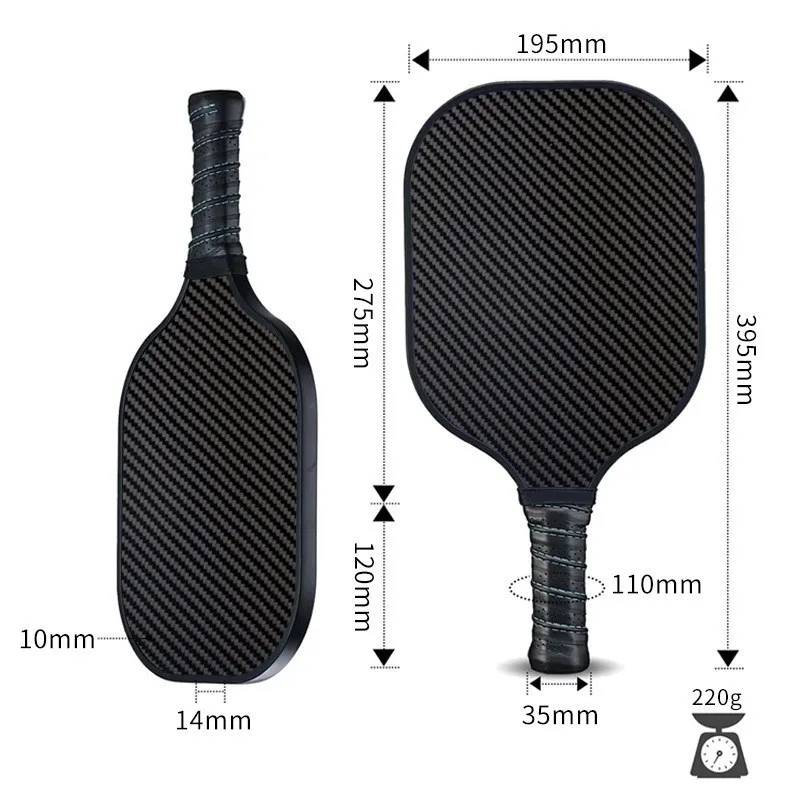 Premium Quality Carbon Graphite Pickleball Paddle Set Carbon Fiber Pickleball Paddle and Ball and Cover bag Set
