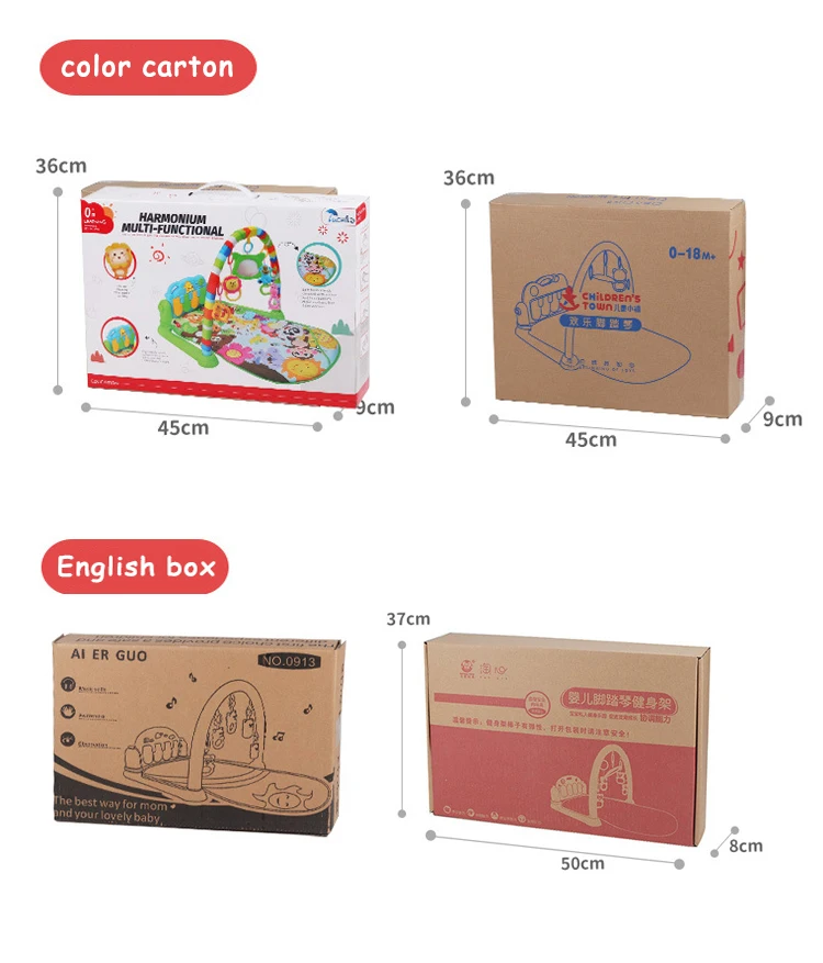 Wholesale Newborn Infant Sleep Toys Foldable Soft Kid Floor Activity Gym Musical Piano Keyboard Baby Crawl Play Mat