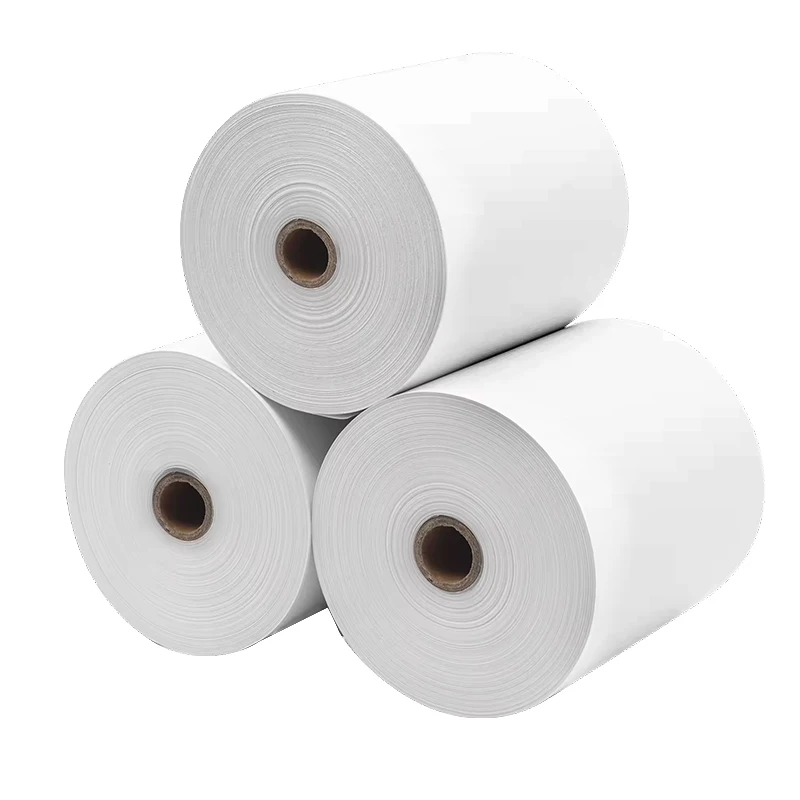 Производство BPA FREE 48 55 65 70gsm 80x60 мм термо кассовый аппарат бумага 80*60 термобумага катушки для кассира