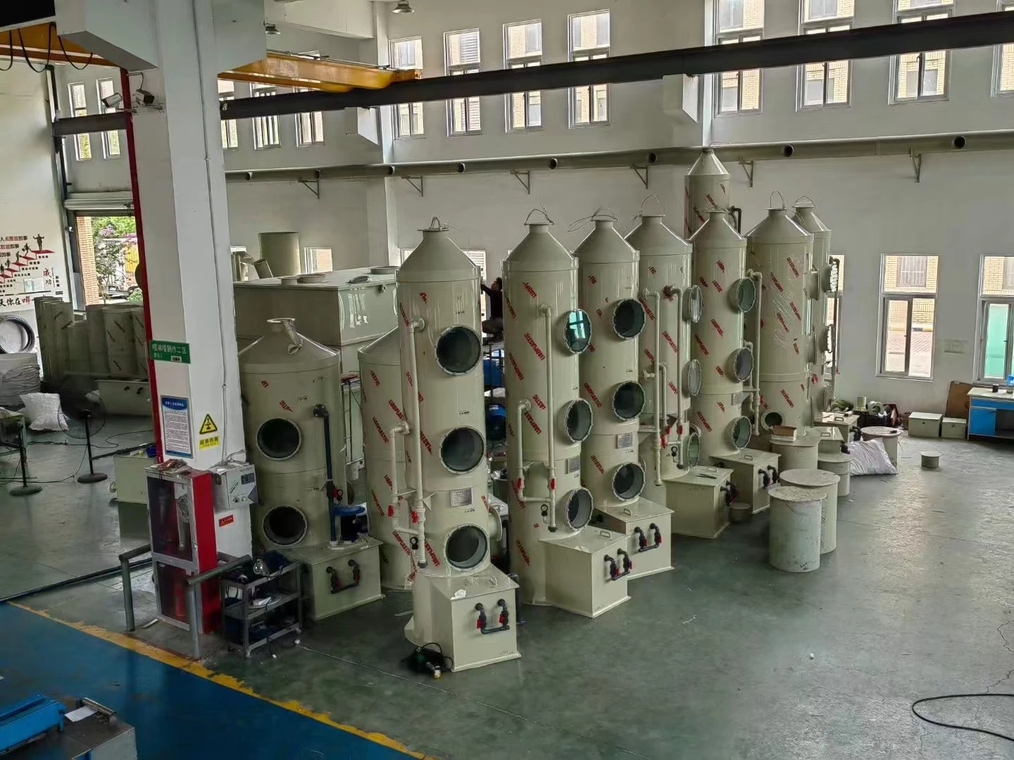 Waste Gas Purification Exhaust Gas Treatment Spray Tower PVC Scrubber