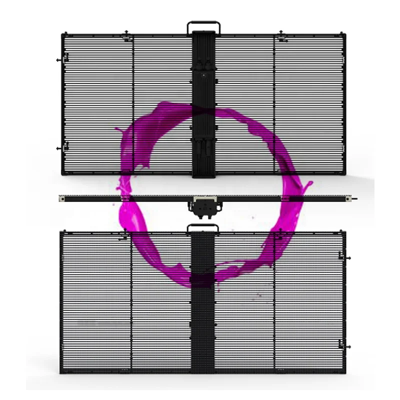 super light p3.9-7.8 mm indoor window led display/glass transparent led screen for media facade