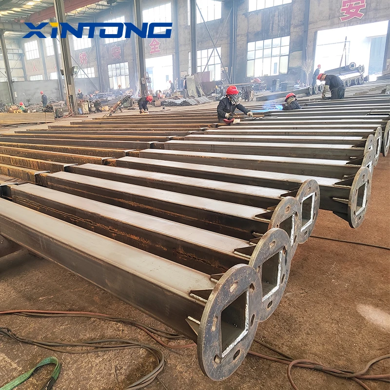 XINTONG Hot Dip Galvanized Double Single Arm 7M 8M 9M 10M Galvanized Street Light Pole Manufacturer