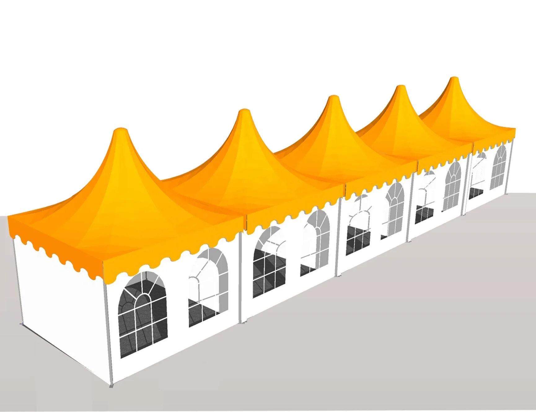 
3x3, 4x4, 5x5, 6x6 Wholesale high-peak pagoda tent for exhibition events 