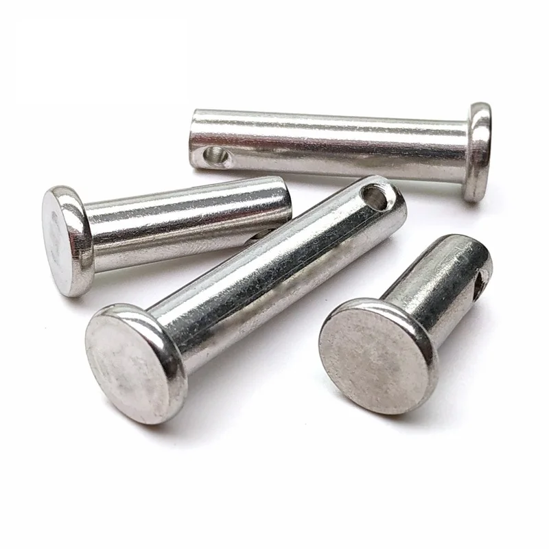 Factory Hot All size Chine supplier DIN1444 high tension 8mm Stainless steel hole flat head clevis pin with head