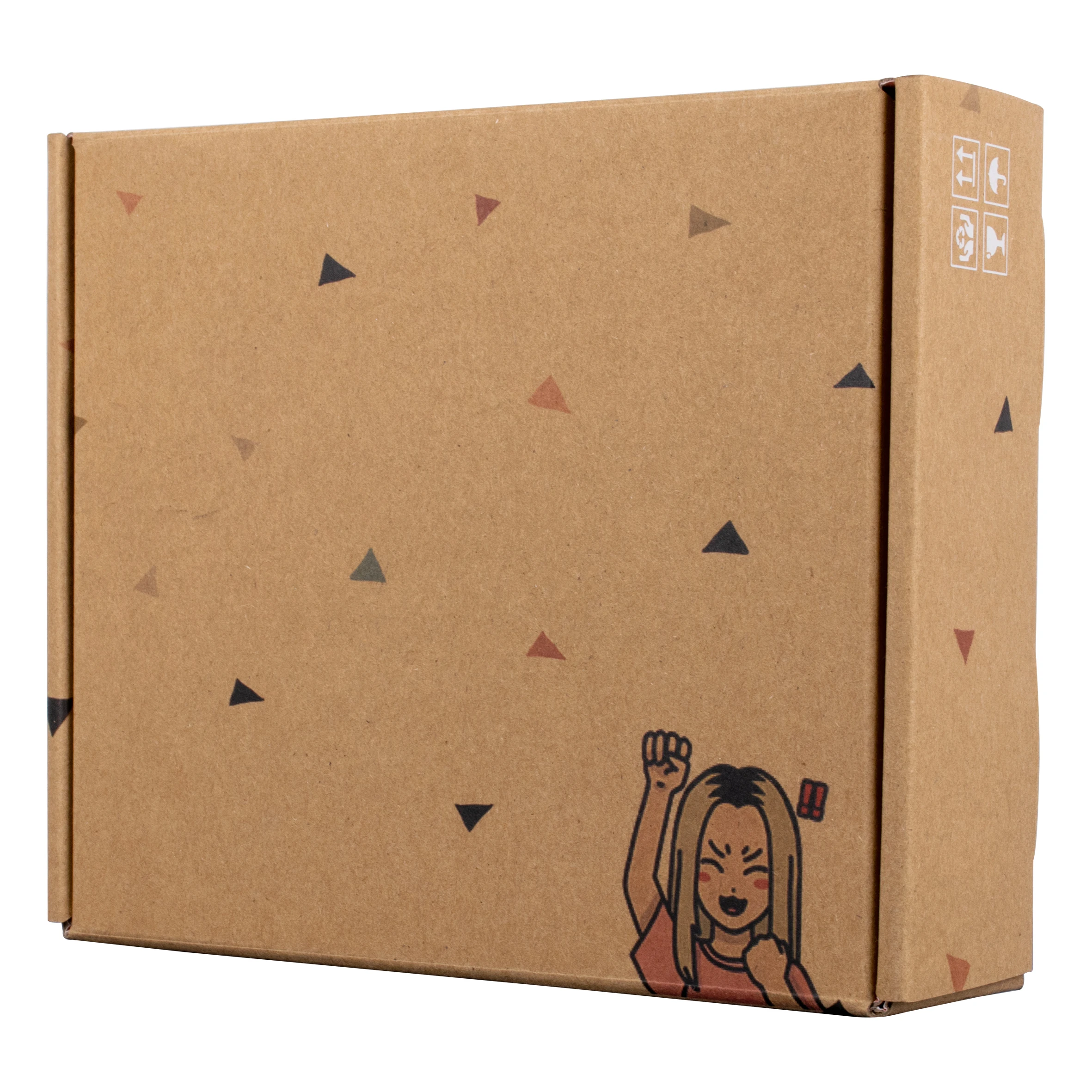 
One Piece Customer Design Kraft Paper gift Corrugated Paper Packing Color mail Box 