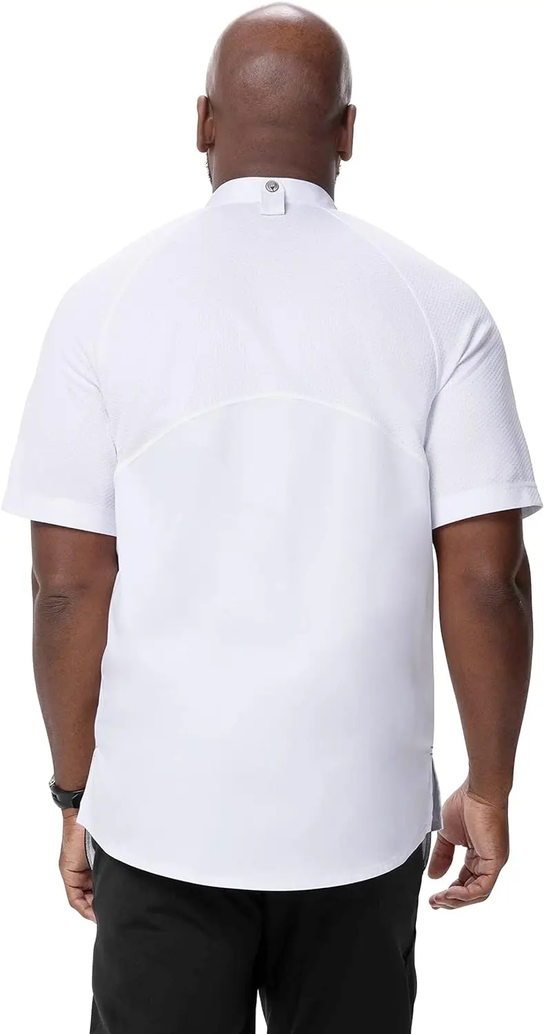 Fashion Short Sleeve Restaurant Chef Kitchen Work Uniform Double Breasted Sushi Bakery Cafe Waiter Catering Food Service Jackets