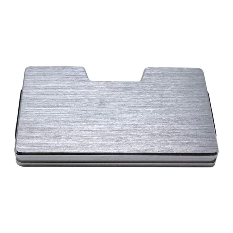 2021 Aluminium Alloy Stainless Steel Money Clip Wallet Blocking Metal Wallet Credit Card Holder RFID Anti-chief Men Wallet