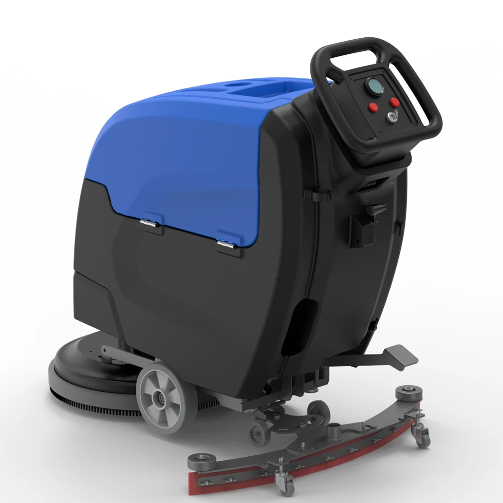 M510S 55L Water Tank Walk Behind Auto Scrubber Tile Floor Cleaning Scrubber Machine