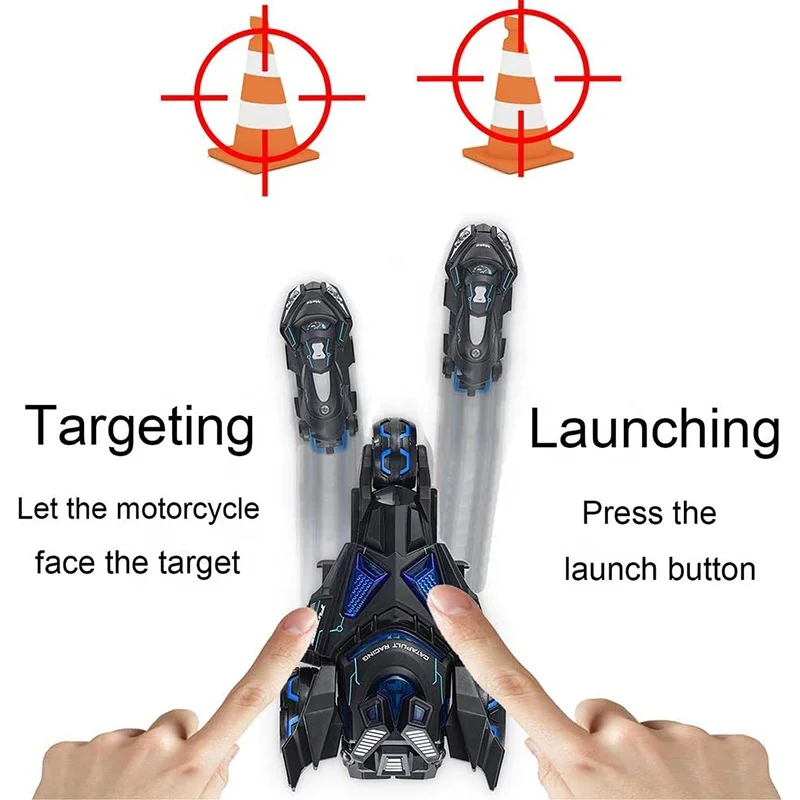 Collection Eject Die-Cast Pull Back Catapult Chariot Car Metal Race Motorcycle Vehicles Diecast Model Car Toy for Kids