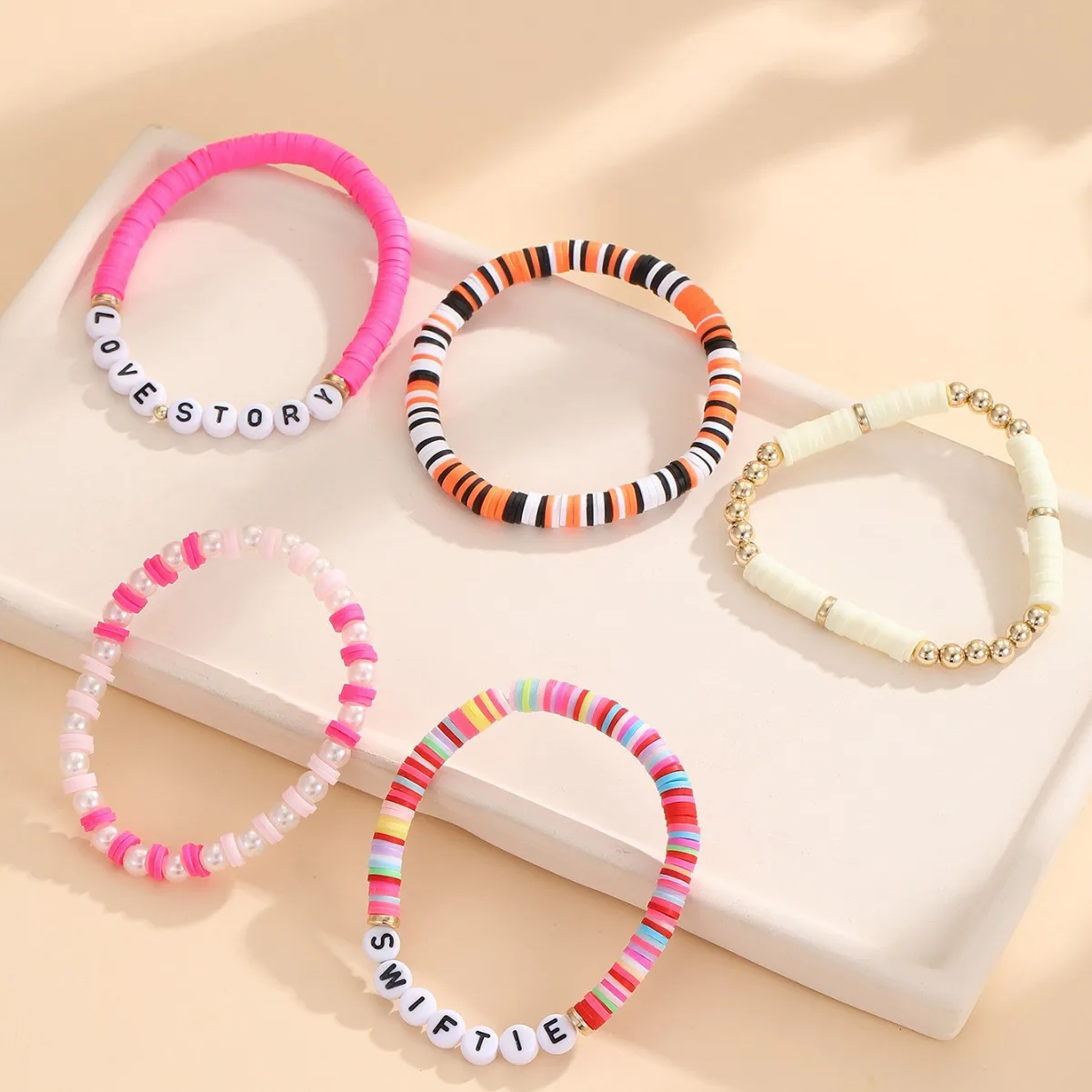 Hot Selling Soft Ceramic Bracelet Bohemian Style Bead Colorful Baita Set