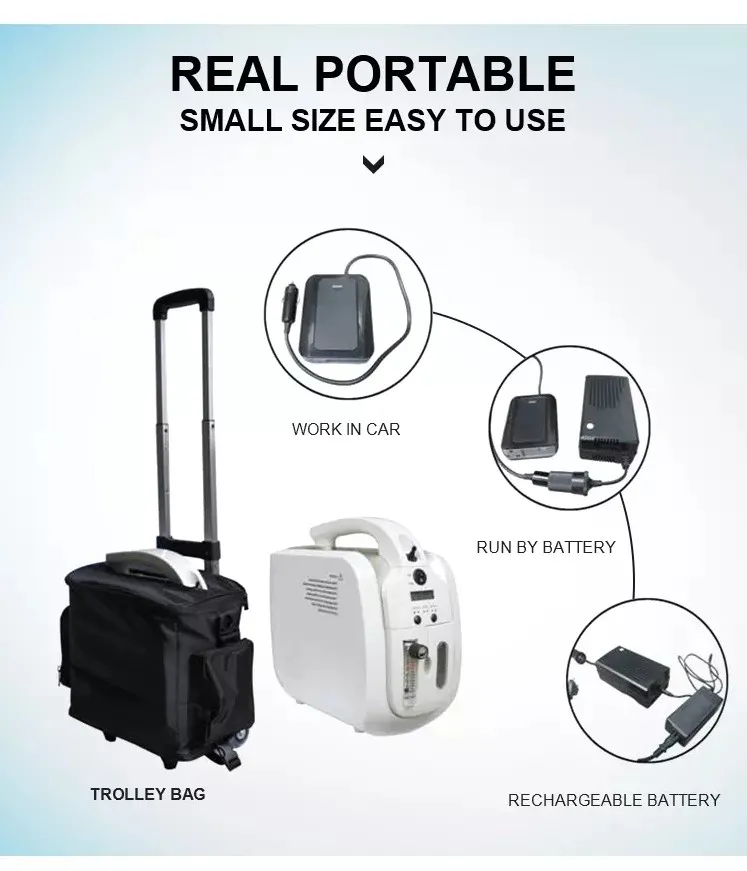 Portable Oxygen-concentrator 5L oxygen generators Machine for Home Oxygen machine with battery