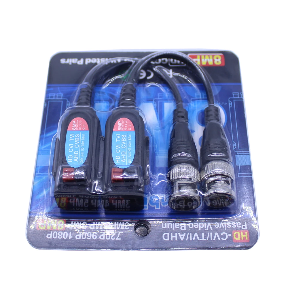 8MP HD cctv coax bnv BNC video balun transceiver To Passive RJ45 Video Power Audio Balun Transmitter