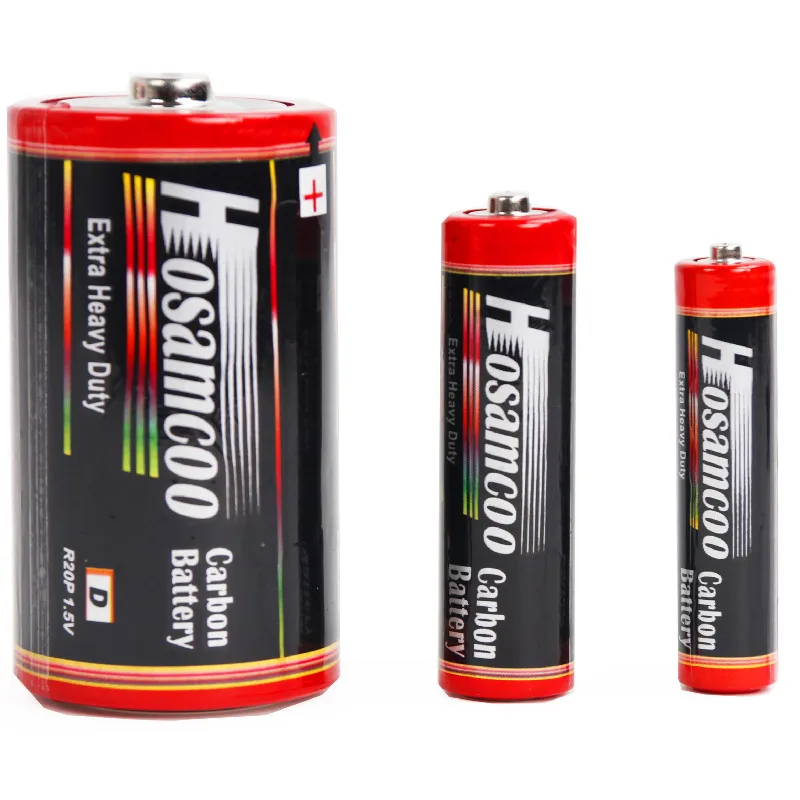 China verified battery manufacturer 1.5v size AAA and AA Carbon Zinc Battery cell with factory price