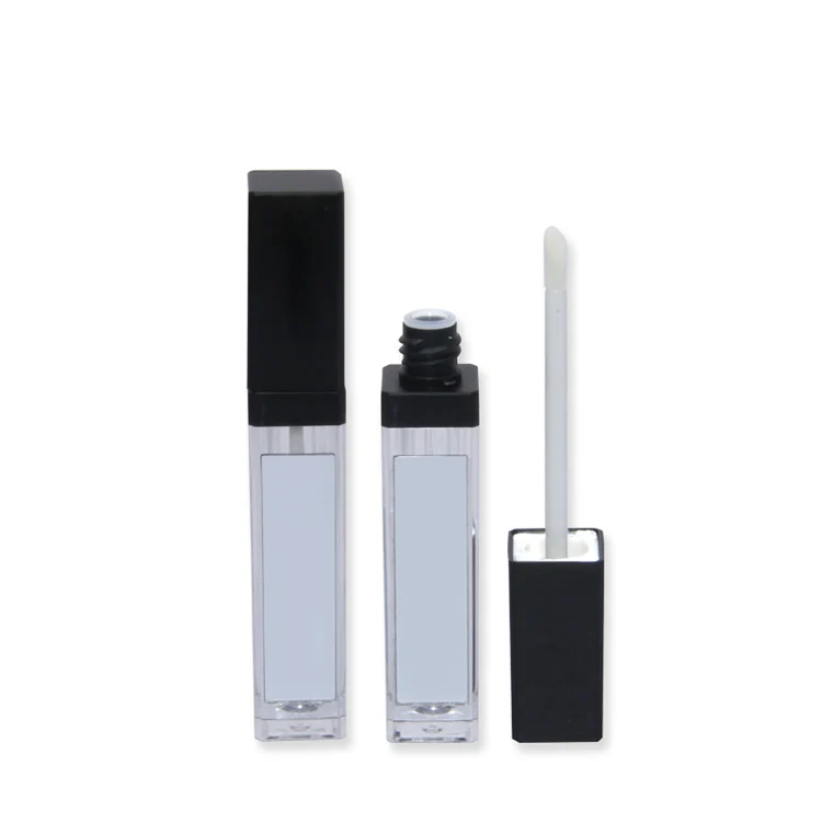 7ml free sample portable retangular empty lipgloss bottle LED lip gloss tube with mirror