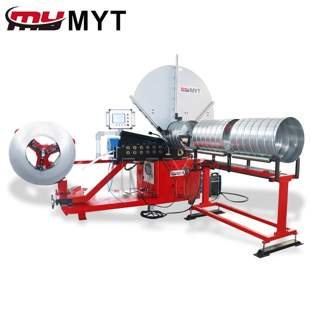 MYT Hvac Duct Making Machine Spiral Pipe Production Machine Air Tube Roll Former Machine