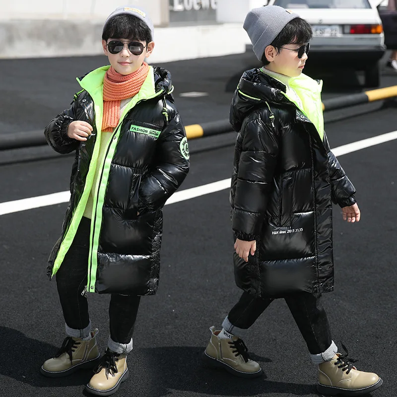 160Cm Coats Black Boy Causal And Jackets Kid Bubble Kids 2021 Pent 13 Years Old Boys Winter Coat