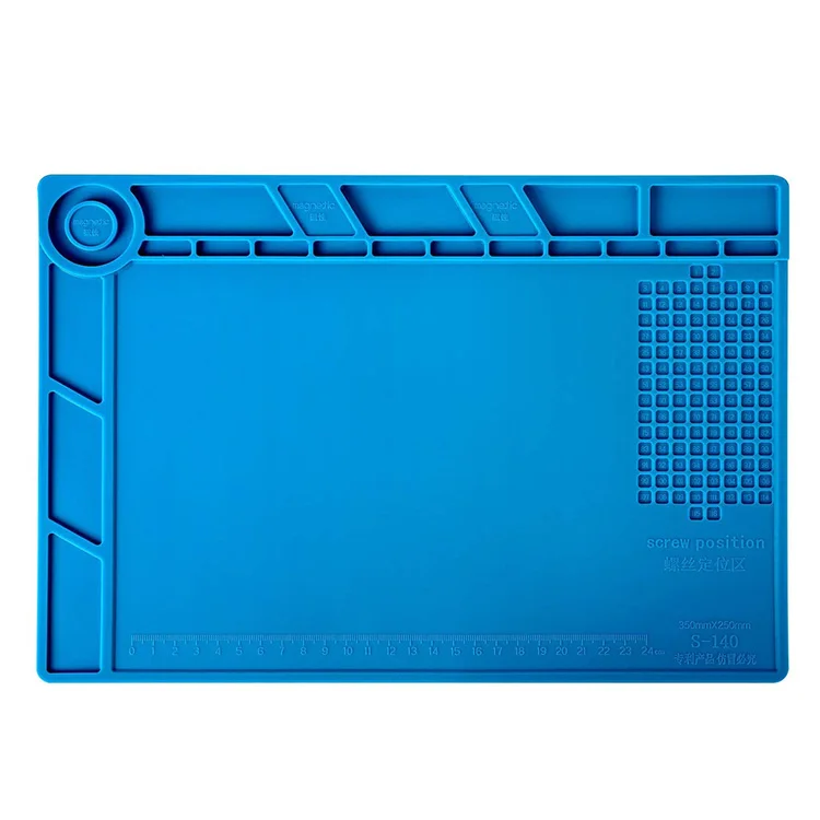 S-140 Repair Workbench Mat 350*250mm Silicone Heat Insulated Soldering Mat For Electronics Frizz-free Gift For Techies