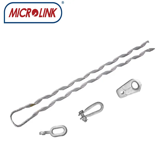 Кабельные аксессуары ADSS OPGW, оцинкованный винтовой мертвый Натяжной зажим 5/16 дюйма 3/8 дюйма 1/2 дюйма 5/8 дюйма 7/8 дюйма, предварительно сформированный зажим, мертвый конец